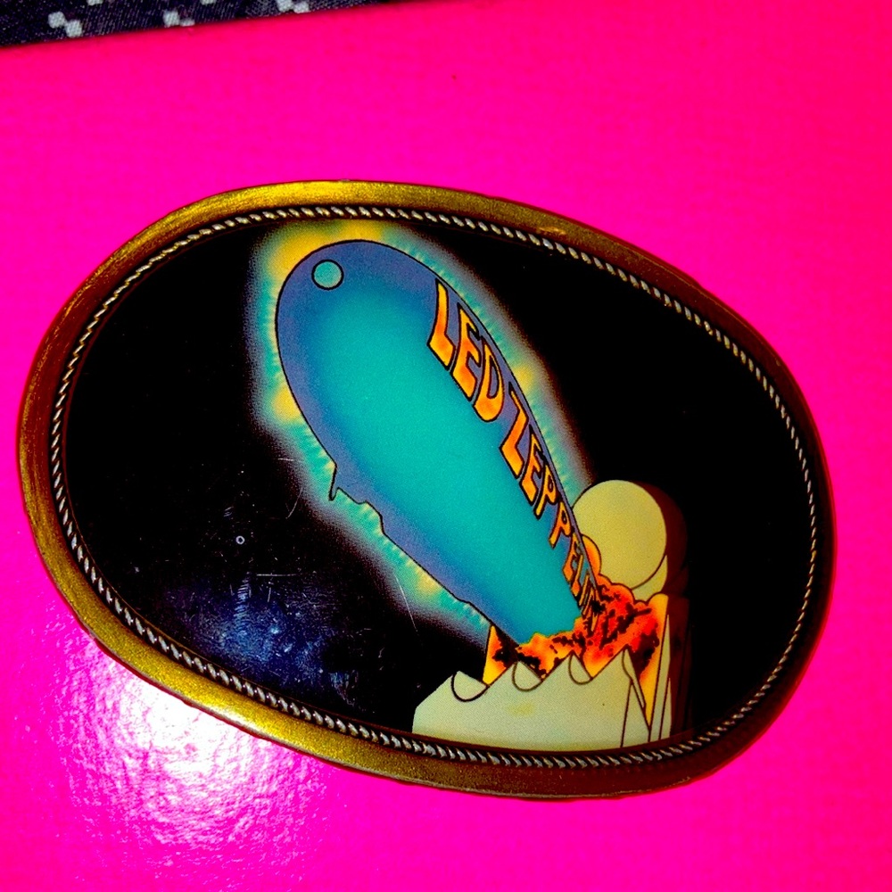 Vintage 1976 Pacifica MFG Led Zeppelin belt buckle.